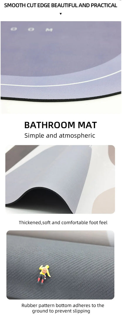 Diatomaceous Earth Bath Mat – Super Absorbent, Fast-Drying, Anti-Slip Rubber Floor Mat for Bathroom, Kitchen & Laundry