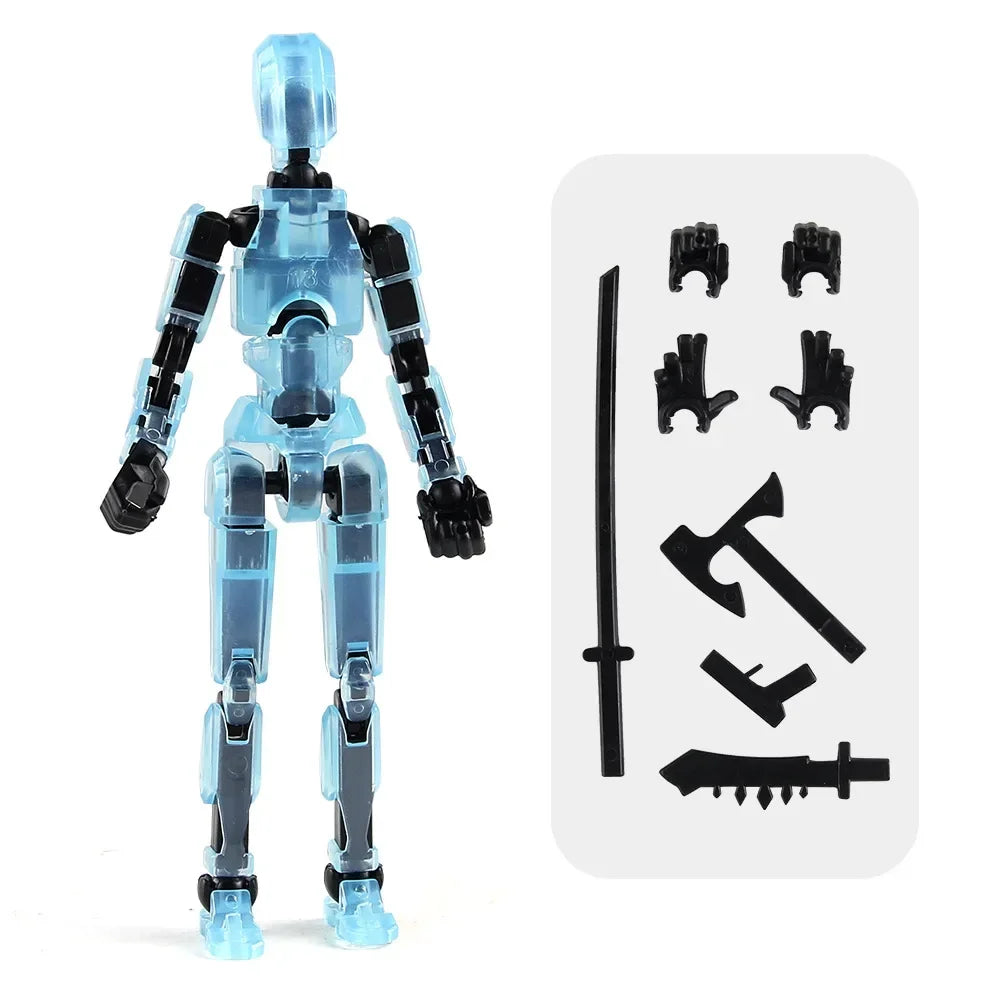 DIY Luminous T13 Multi-Joint Shapeshift Robot & Dog – 3D Printed Movable Mannequin Action Figures for Kids & Gifts