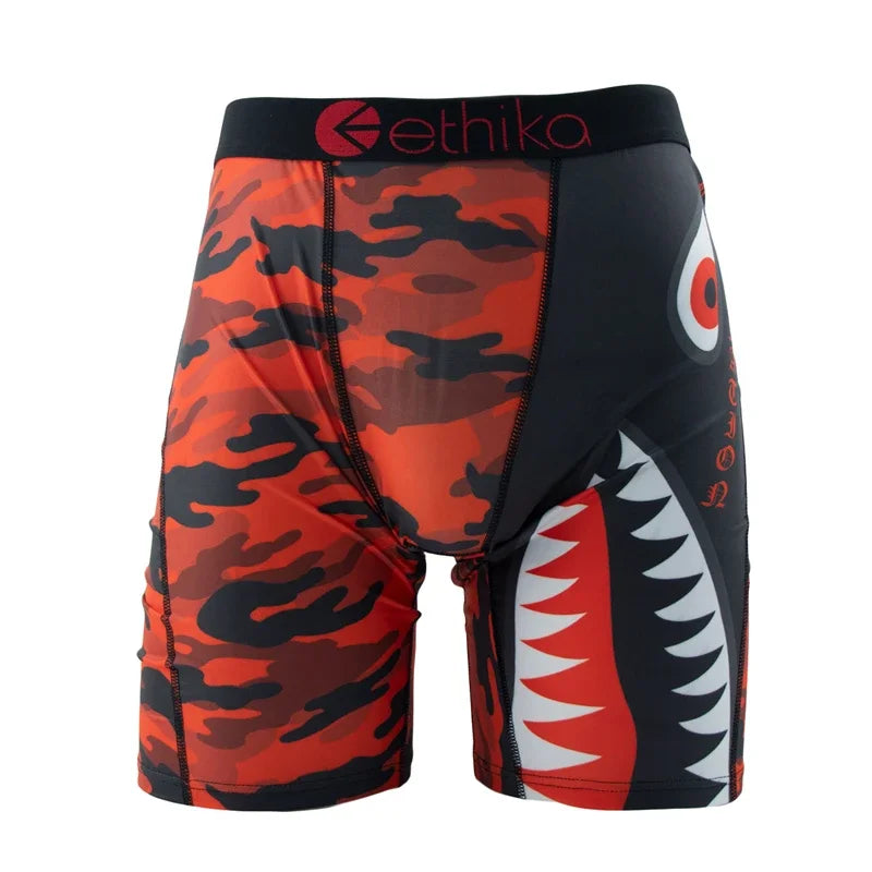 ETHIKA Men’s Boxer Shorts – Breathable Sexy Trunks Underwear, Quick-Dry Swim Underpants, Plus Size S–3XL Comfortable Men’s Boxers