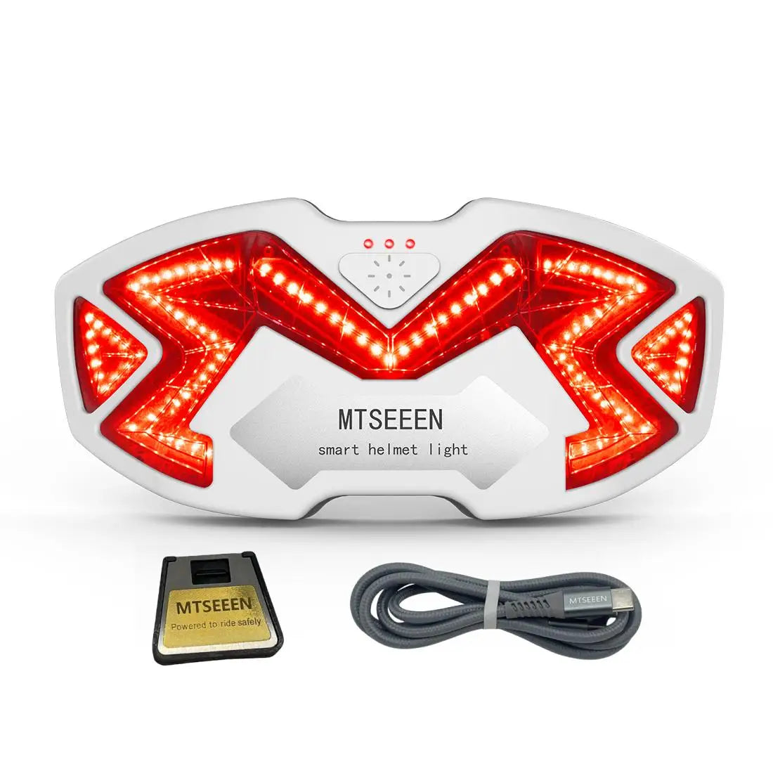 MTSEEEN Helmet Brake Light LED – Super Bright Safety Light with Bike Brake Sensor, Waterproof Design
