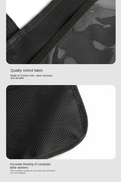 Car Backseat Organizer with Touch Screen Tablet Holder - Auto Storage Pockets & Seat Protectors