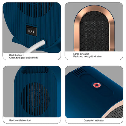 Winter Warmth On-The-Go: Portable 1200W Electric Heater with Remote – Your Mini Household Radiator for Cozy Desktop Heating!