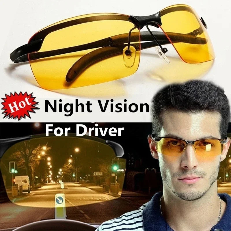 Anti-UV Night Vision Cycling Sunglasses — Polarized Day & Night Driving Glasses for Men, Stylish Outdoor Eyewear