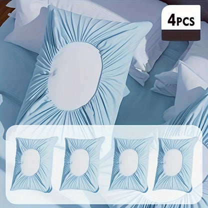 4PCS Soft Disposable Travel Pillowcases - Portable Hand Washable Pillow Covers for Hotel, Camping & Outdoor Use