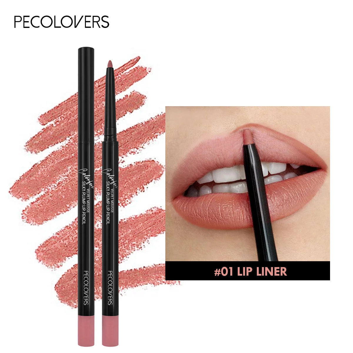 Waterproof Matte Lipliner Pencil – Long Lasting Red Contour Tint, Non-Stick & Moisturizing Lipstick in 12 Colors