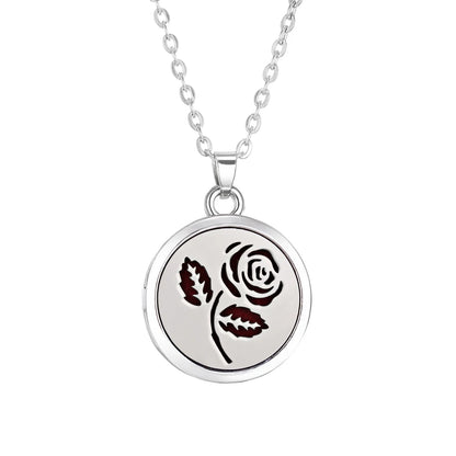 Tree of Life Aromatherapy Necklace – Stainless Steel Essential Oil Diffuser Locket Pendant