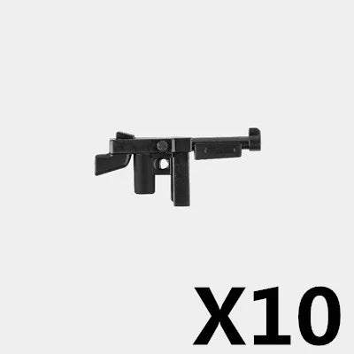 Military Soldier Building Block Figures - MOC Army Weapons Set with Rifles, Rocket Launcher & Mini Gun Toy Gift