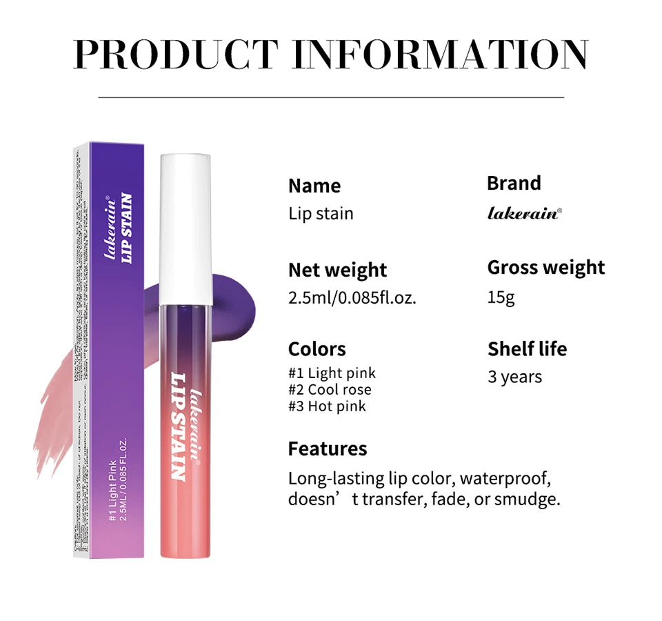 Blading Lip Gloss Peel & Stick Set – Long-Lasting, Waterproof, Pink, Transfer-Resistant Natural Lip Gloss for Women