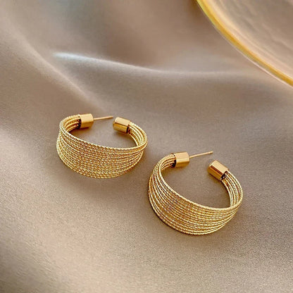 Retro Multilayer Stud Earrings for Women - Elegant Unique Statement Party Jewelry Gift