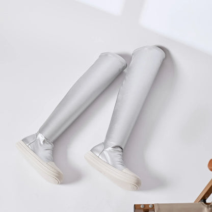 Women’s Over The Knee Winter Boots - Sexy Thigh High Casual Black Boots for Autumn & Winter Wear