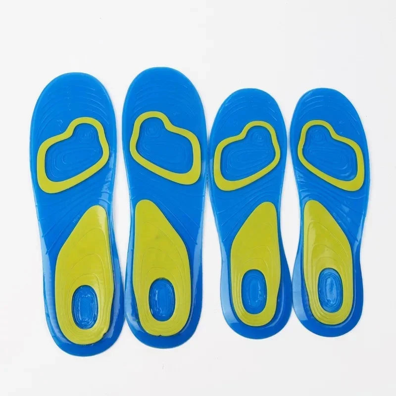 Silicone Sport Shoe Insoles - Non-Slip Gel Massage Pads with Shock Absorption & Orthopedic Foot Support