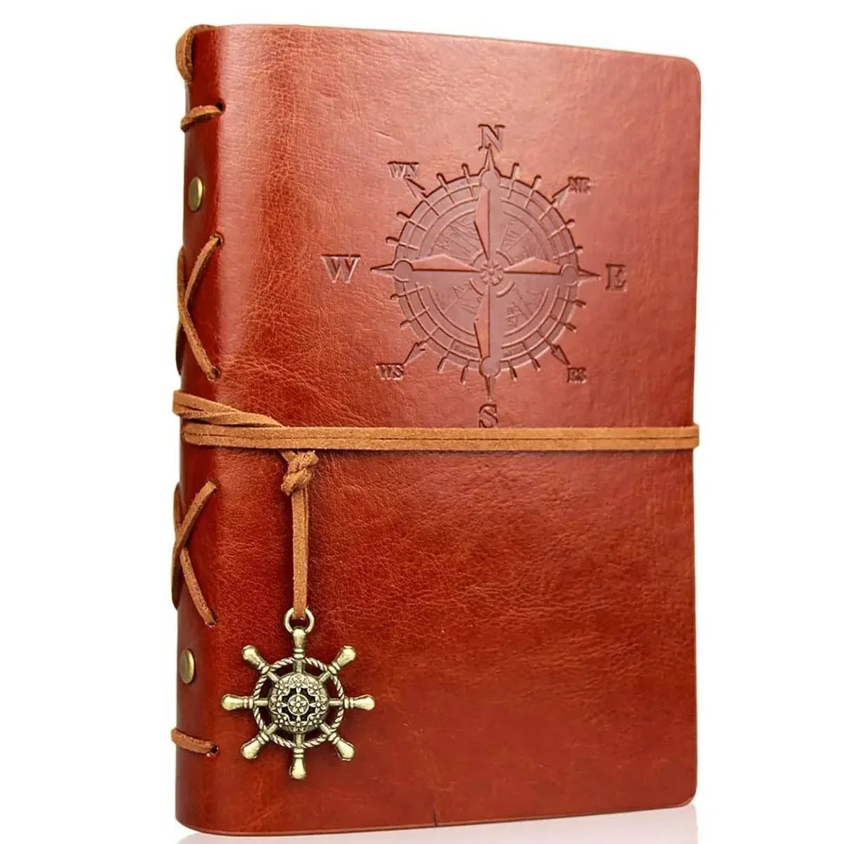Retro Leather Notebook & Journal – Agenda Binder, Sketchbook with Replaceable Kraft Paper, 14x10cm, Korean Stationery