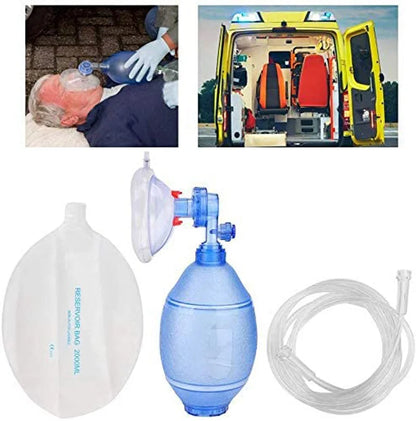 First Aid Resuscitation Ambu Bag — PVC Adult, Child & Infant Emergency Manual with 1600ml/2000ml Reservoir