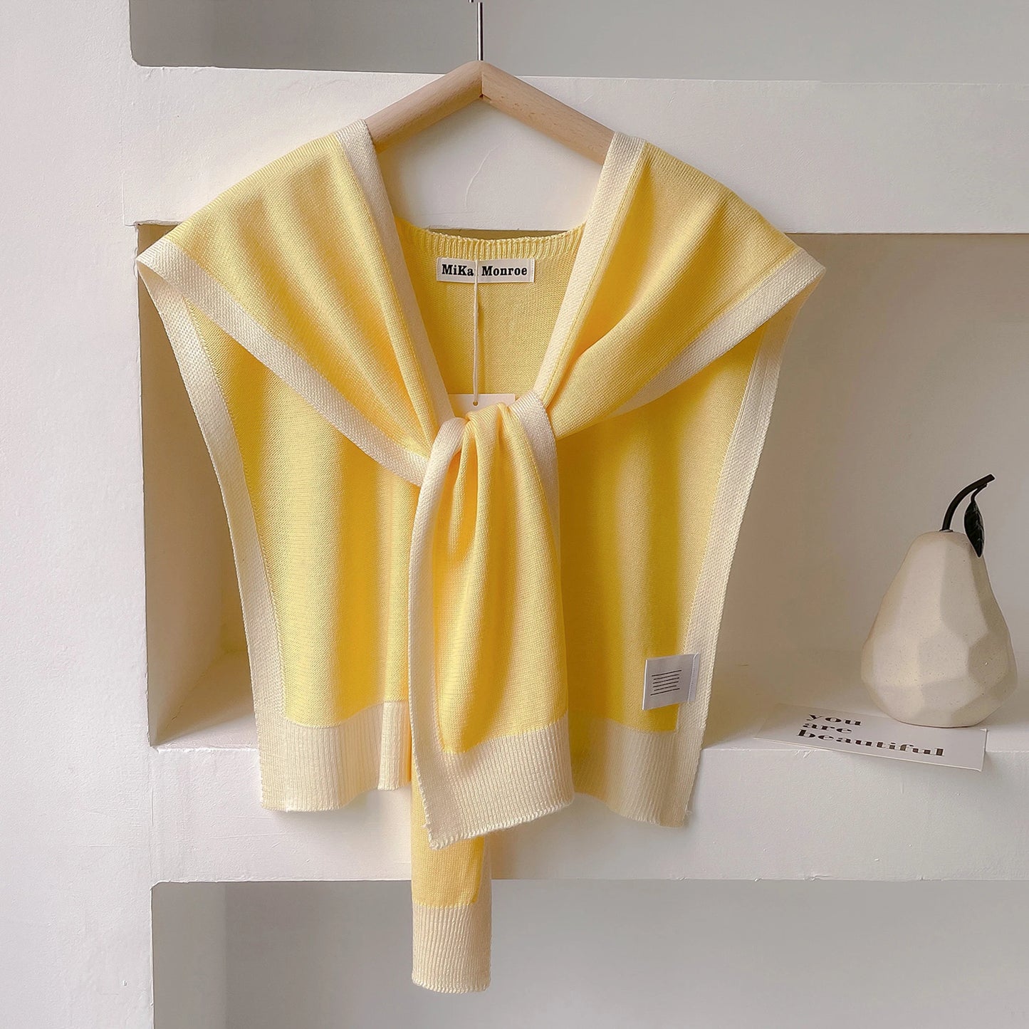 Spring & Autumn Striped Knitted Shawl – High-Grade Neck and Shoulder Scarf for Summer Office & Air-Conditioned Rooms