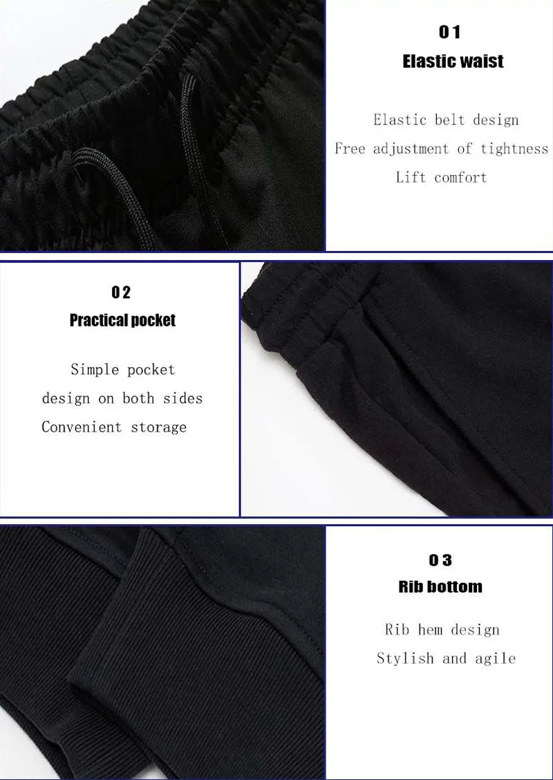 PUAIA Men’s Jogging Pants – Autumn Winter Sport Trousers, Loose Fit Fitness Streetwear Solid Color Outfit