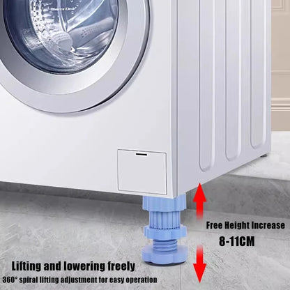 Adjustable Shock-Absorbing Foot Pads – Non-Slip, Moisture-Proof Height Extenders for Washing Machines & Refrigerators