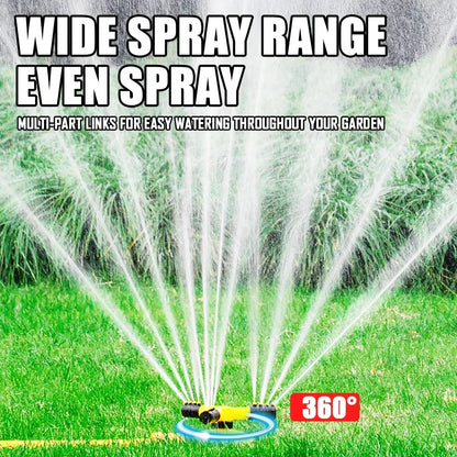 360-Degree Automatic Rotating Lawn Sprinkler - Large Area Coverage Garden Water Sprayer for Efficient Yard Irrigation
