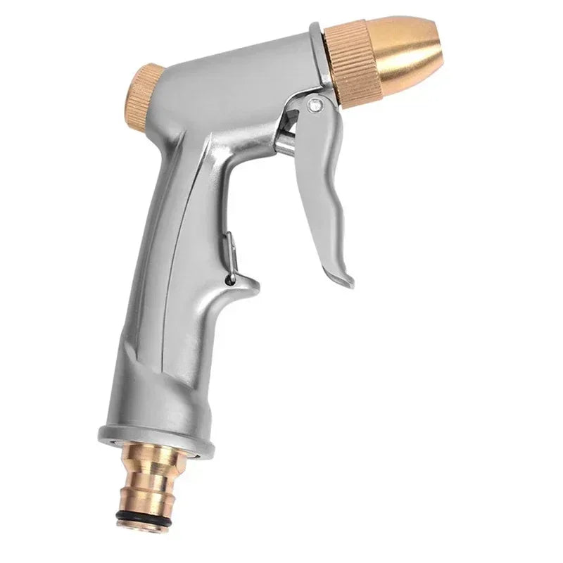 High-Pressure Water Spray Gun - Metal Brass Nozzle for Garden Hose, Lawn, Car Wash & Outdoor Cleaning XY002