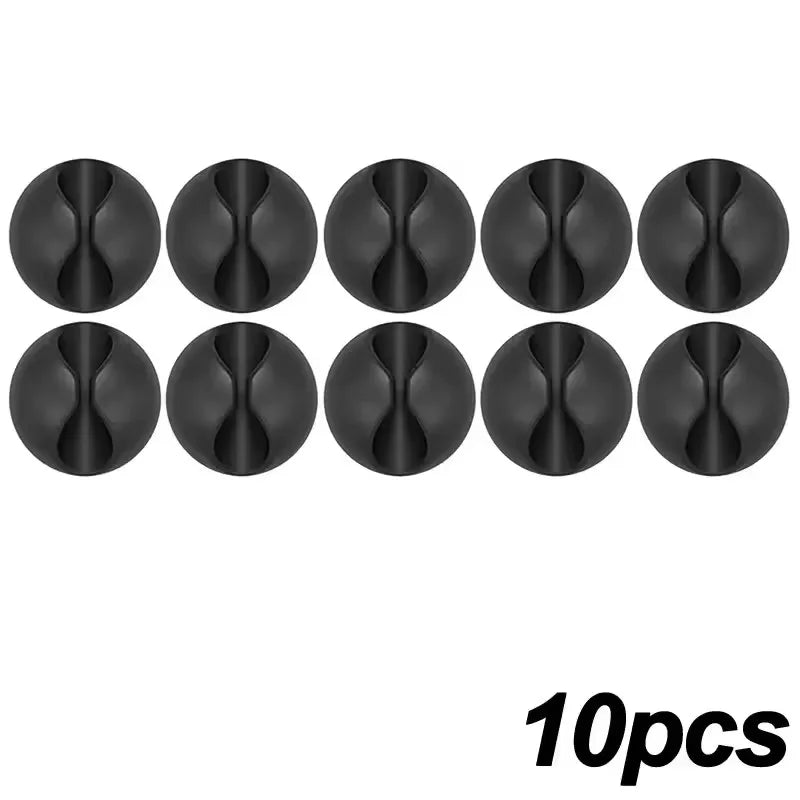 5/50Pcs Mini Cable Winder Organizers - USB Charging Cord Clips, Wire Holders & Cable Protectors for Home, Office & Car