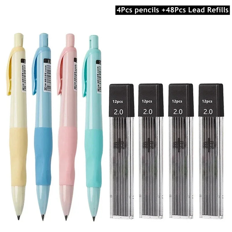Cute Dolphin 2mm Mechanical Pencil Set – HB Drafting Pencils for Drawing, Writing & Sketching, Kawaii School Supplies