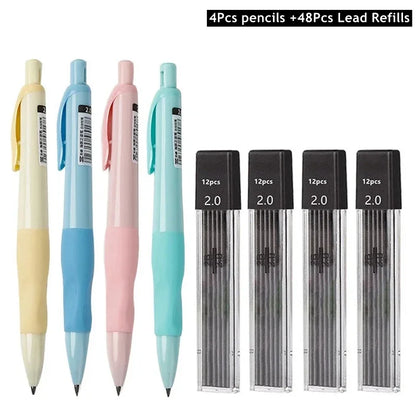 Cute Dolphin 2mm Mechanical Pencil Set – HB Drafting Pencils for Drawing, Writing & Sketching, Kawaii School Supplies