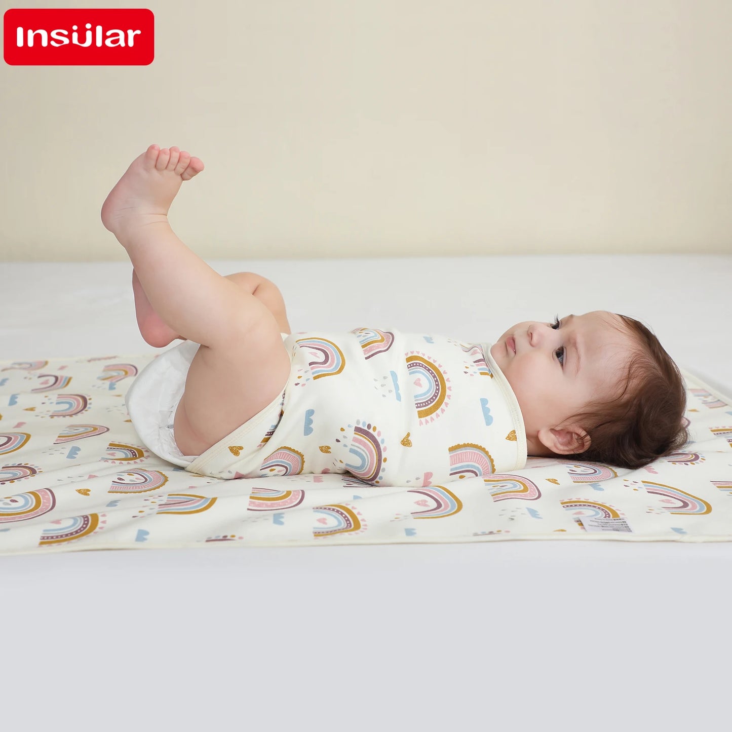 Bilayer Baby Swaddle Wrap Blanket - Soft Thin Cotton Newborn Anti-Startle Sleep & Changing Cover
