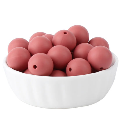 15mm Silicone Beads Set - Colorful Loose Beads for DIY Keychains, Jewelry & Beaded Pen Crafts