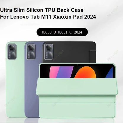 Smart Case for Lenovo Tab M11 11" 2024 TB330FU/331FC Slim Tri-Fold Stand Cover with Wake/Sleep Feature