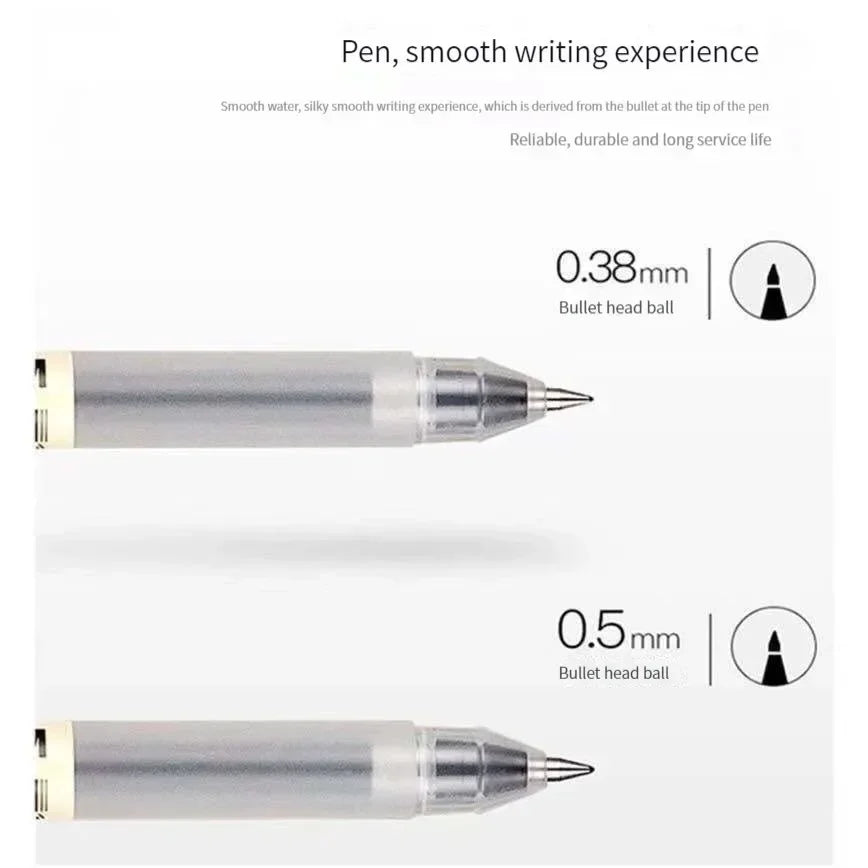 MUJI Gel Pen Set - 6 or 8 Pack 0.38mm/0.5mm Fine Point Black, Blue & Red Japanese Stationery