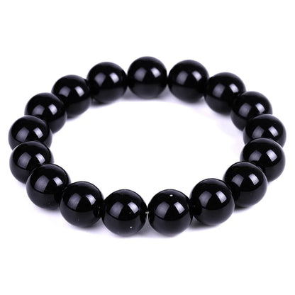 Black Obsidian Natural Stone Bracelet | Fat Relief, Blood Circulation & Anti-Anxiety Jewelry for Men & Women