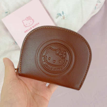 Kawaii Cartoon Hello Kitty Retro Card Bag – Fashion Zipper ID & Storage Bag, Lightweight Mini Wallet for Girls, Women’s Gift
