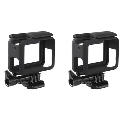 Protective Plastic Frame Case for GoPro Hero 5/6/7 Black – Durable Action Camera Cage Housing Shell Replacement Accessory for Mounting & Protection