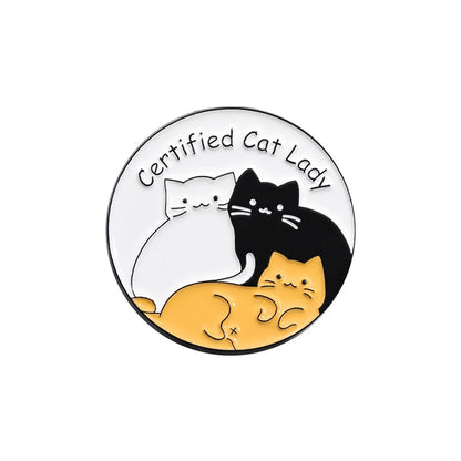 Anti-Depressant Cats Enamel Pin – Cute Cat Jar Brooch Badge for Mental Health Awareness, Cat Lovers & Gift Jewelry