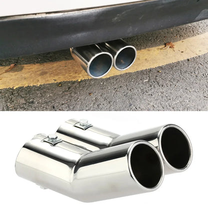Stainless Steel Dual Muffler Tips for VW Golf 4, Bora, Jetta – Car Exhaust Tailpipes