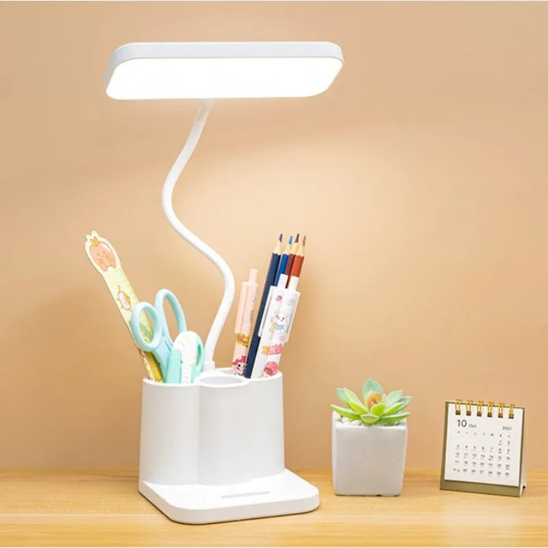 USB Learning Dormitory Bedroom Bedside Reading Night Light - LED Desk Lamp with Eye Protection for College Students, Nightlights