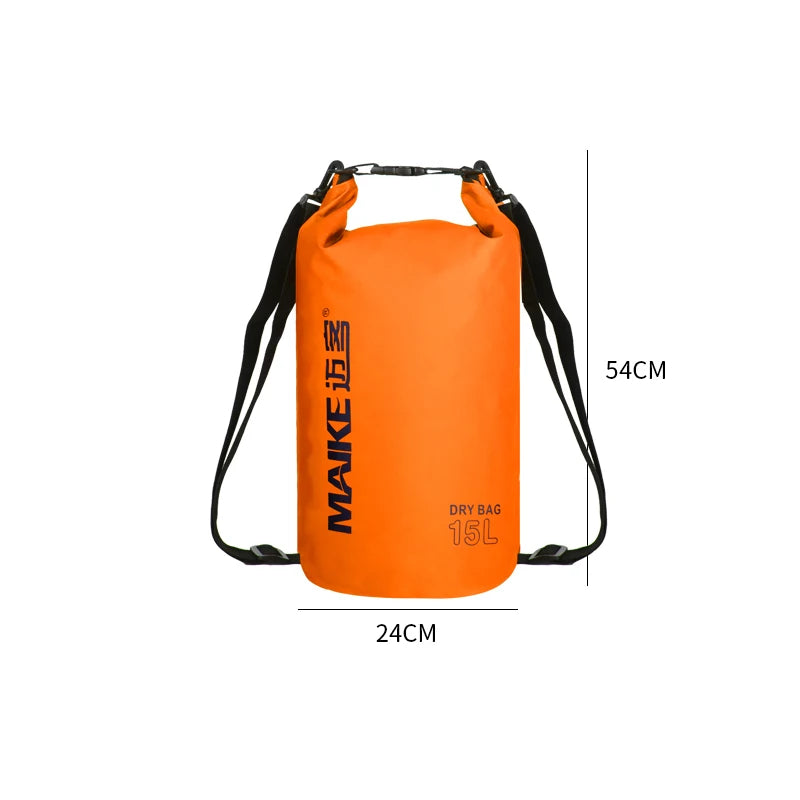 Waterproof Dry Bag Backpack - 5L/10L/15L Outdoor Storage Bag for Swimming, Rafting, Kayaking & Trekking