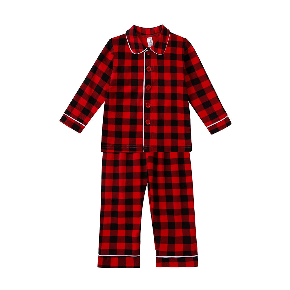 2025 Kids Christmas Pajama Set – Velvet Long Sleeve Sleepwear with Pants