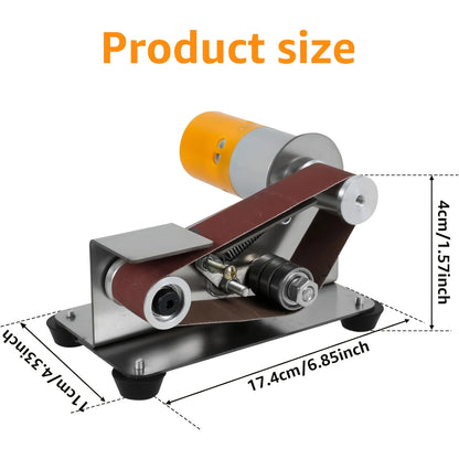 37PCS 3-in-1 Mini Belt Sander Kit — DIY Metal, Wood, Handicraft & Knife Grinding Tool Set