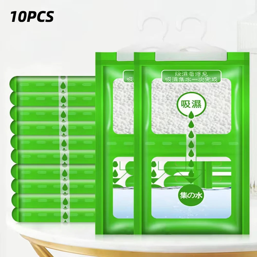 1/5/10PCS Hanging Moisture Absorber Bags — Moldproof Closet Dehumidifier Desiccant for Indoor Anti-Humidity Control