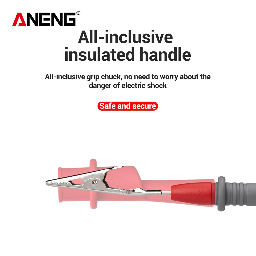 ANENG Alligator Test Clips - Crocodile Clamp Probes for Multimeter Electrical Testing and Measurement