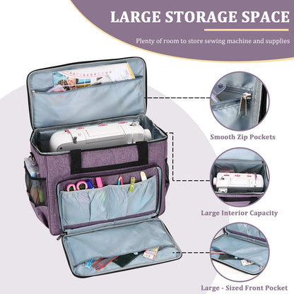 Large Sewing Machine Carrying Case – Multi-Functional Portable Travel Bag with Multiple Pockets for Accessories