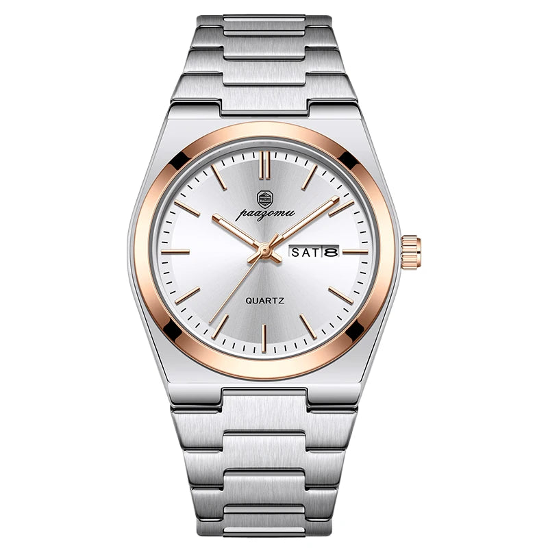 PAAZOMU Ultra Thin Minimalist Quartz Watch – Waterproof Luminous Wristwatch for Men & Women, Comfortable Everyday Style