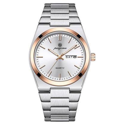 PAAZOMU Ultra Thin Minimalist Quartz Watch – Waterproof Luminous Wristwatch for Men & Women, Comfortable Everyday Style