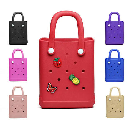 Fashion EVA Beach Bag – DIY Cartoon Style Shoulder & Crossbody Travel Tote, Lightweight Holiday Storage & Accessory Bag