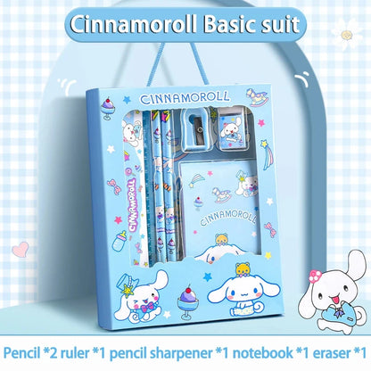 Sanrio Kawaii Stationery Gift Box – 12-Piece School Supplies Set with Kuromi, My Melody & Cinnamoroll for Girls