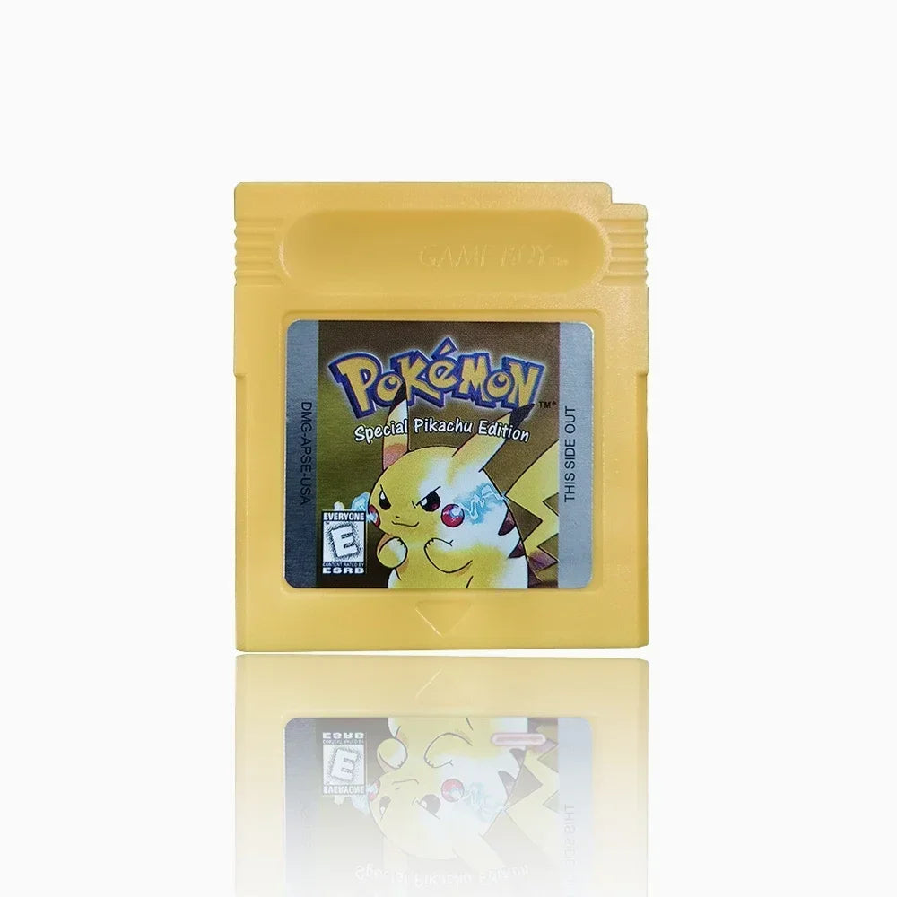 Pokemon 16-Bit Game Cartridge for GBC – Blue, Crystal, Gold, Green, Red, Silver, Yellow Series, USA Version