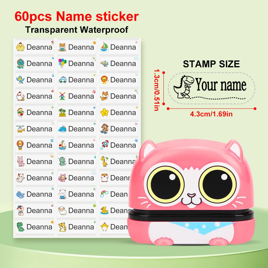 149pcs Personalized Name Stamp Set – Waterproof, Non-Fading Baby & Kindergarten Engraved Seals, Perfect Student Gift