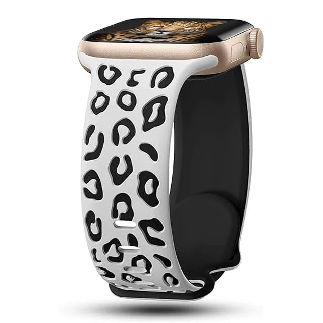 Engraved Silicone Strap for Apple Watch — 40mm-49mm Band Compatible with Series 4-10, SE & Ultra 2