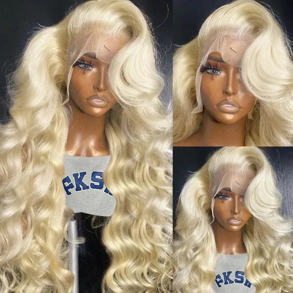 613 Blonde Body Wave Wig – Pre-Plucked 16-36 Inch 100% Human Hair, 13x4 13x6 HD Lace Frontal Wig, 180% 200% Density