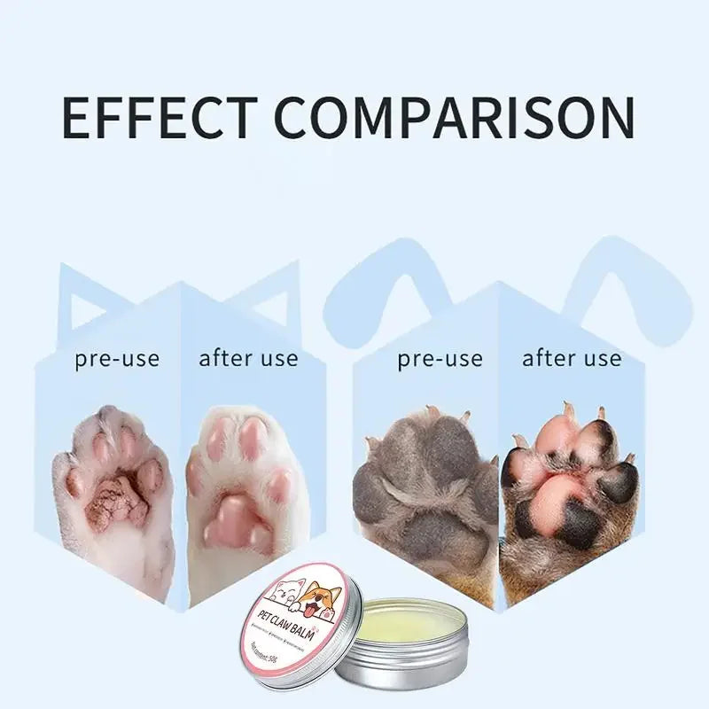 Paw Balm for Cats and Dogs - 50g Protective Cream for Paws and Nose, Moisturizer and Crack Repair Pet Accessory